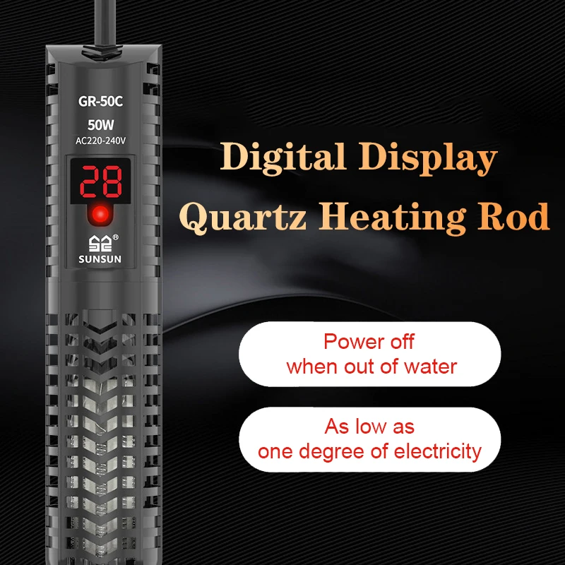 Fish Tank Heater - 수족관 수중 히터 어항 석영 유리