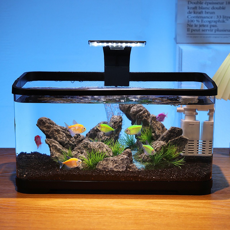 Fish Aquarium Home - 데스크탑 어항 순환 필터 수족관, 무소음