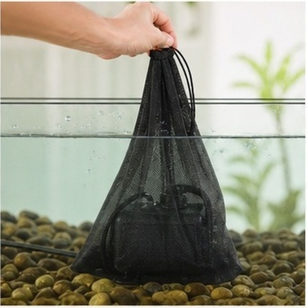 Aquarium Pump - 2개입, 끈으로 묶는 방식의 펌프 필터