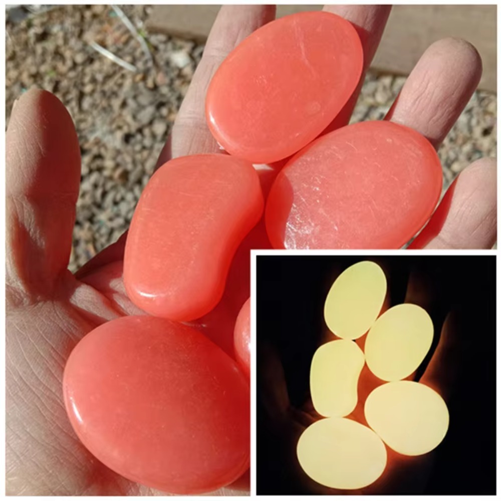 10pcs 장식 4.5cm 빛나는 자갈 어둠 속에서 빛 - Fish Tank Gravel 리뷰 및 가격