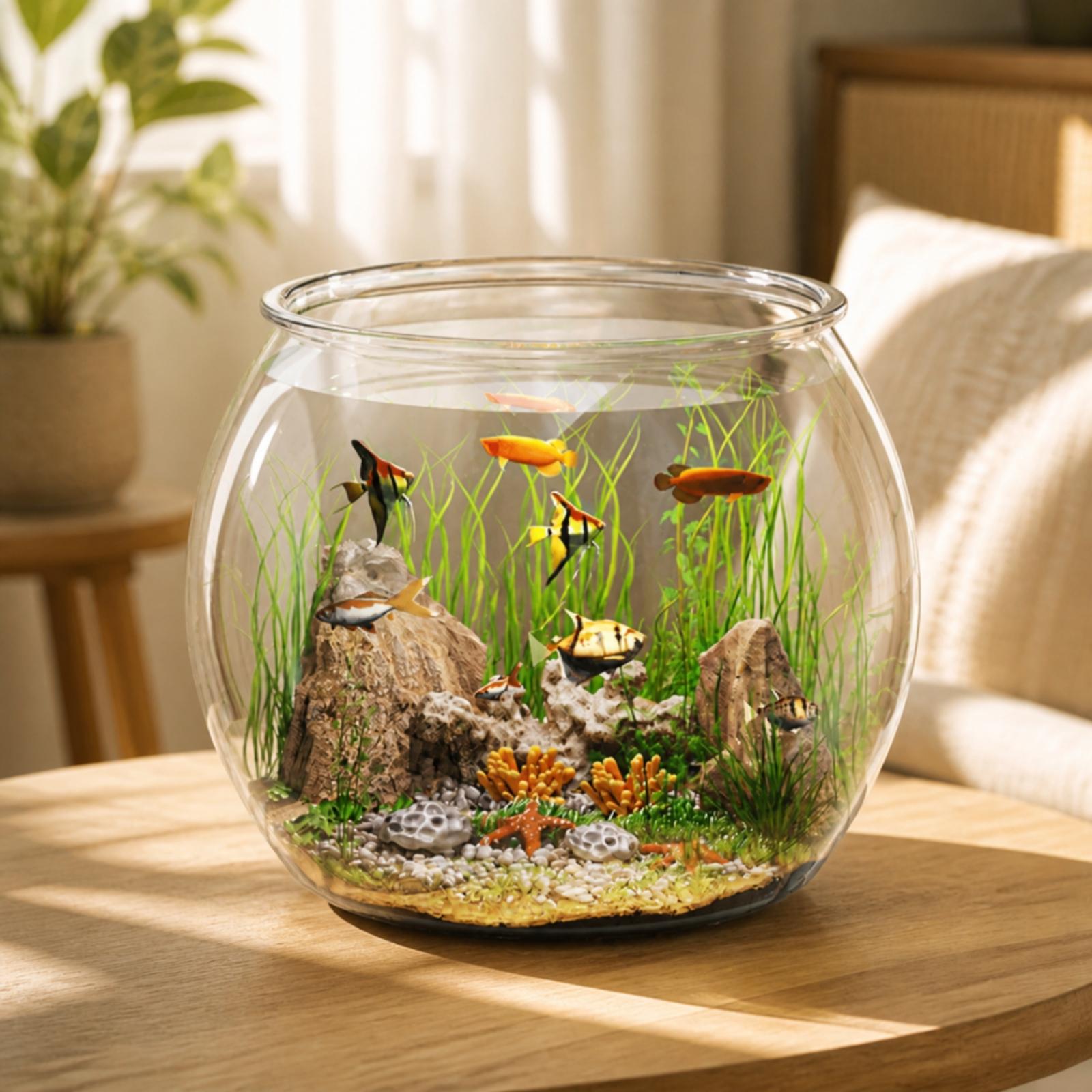 컴팩트한 데스크탑 어항, 투명 PET 재질, 금붕어 및 - Betta Fish Tank 리뷰 및 가격