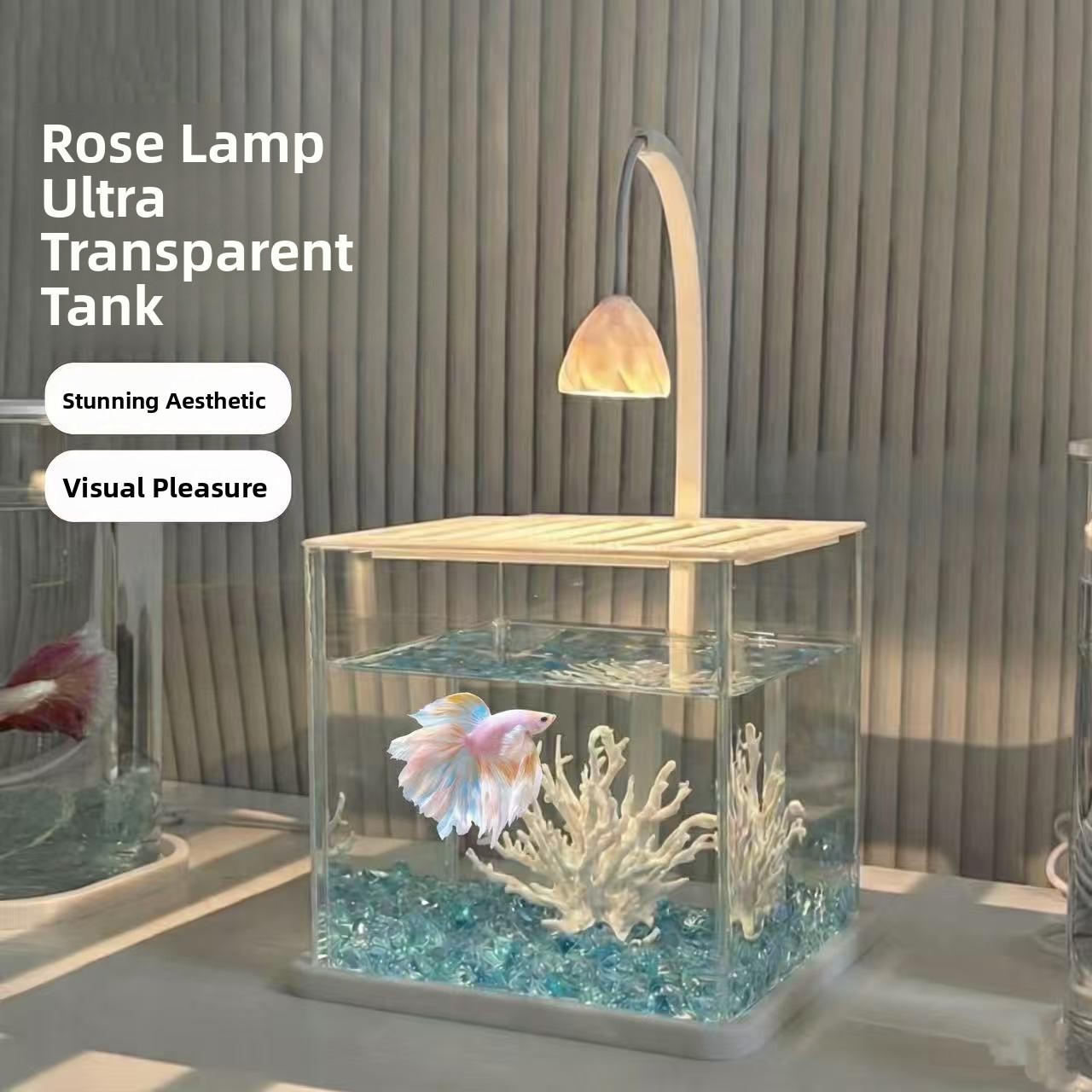 아크릴 수족관 아이스 크리스탈 풍경 데스크탑 친환경 베 - Aquarium Fish Betta 리뷰 및 가격